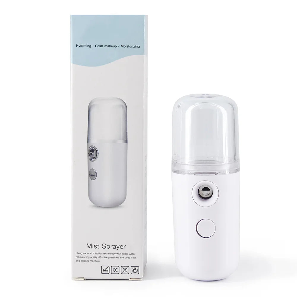 Pulverizador facial recargable por USB: humidificador y vaporizador facial portátil