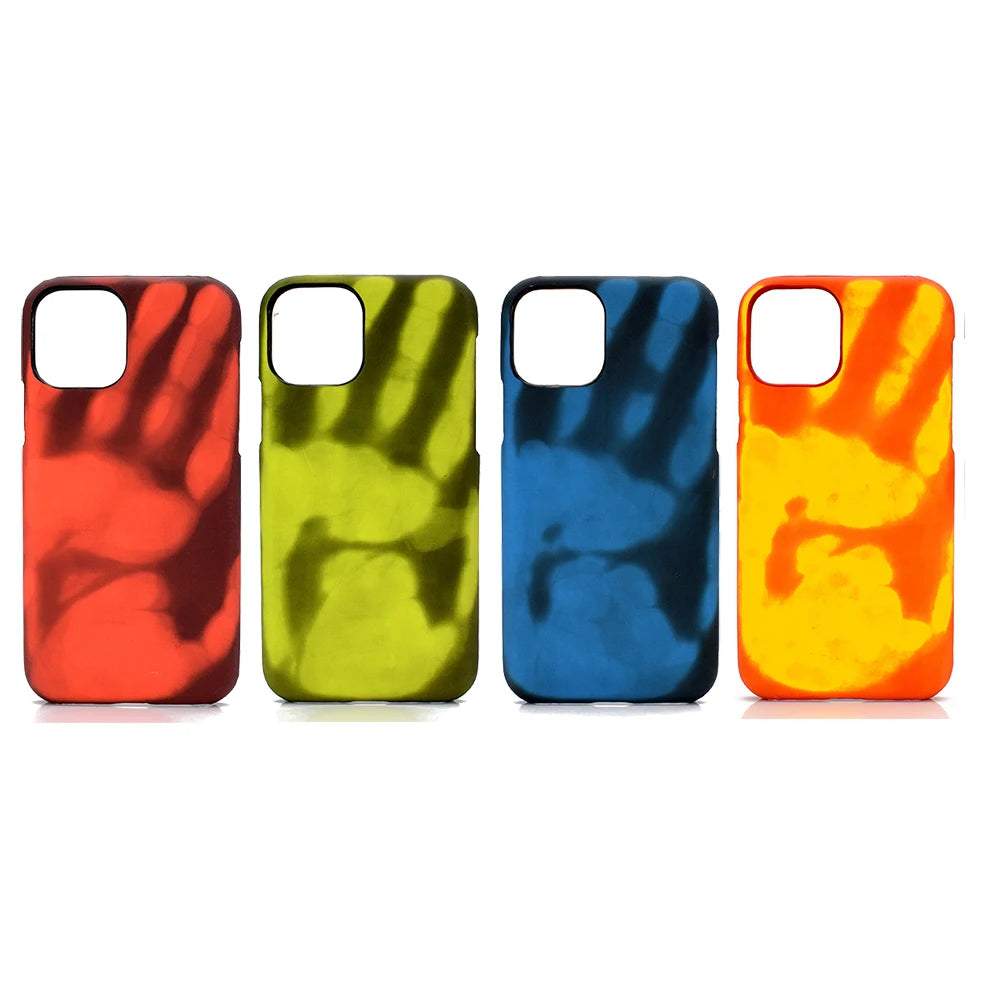 Funda divertida con sensor térmico para iPhone: funda que cambia de color y es sensible al calor