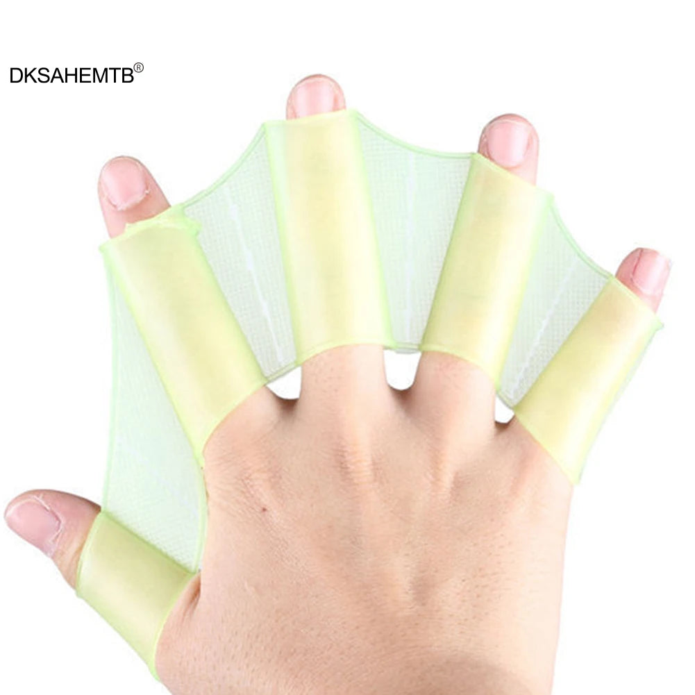 Unisex Frog Style Silicone Swimming Fins – Finger Webbed Gloves