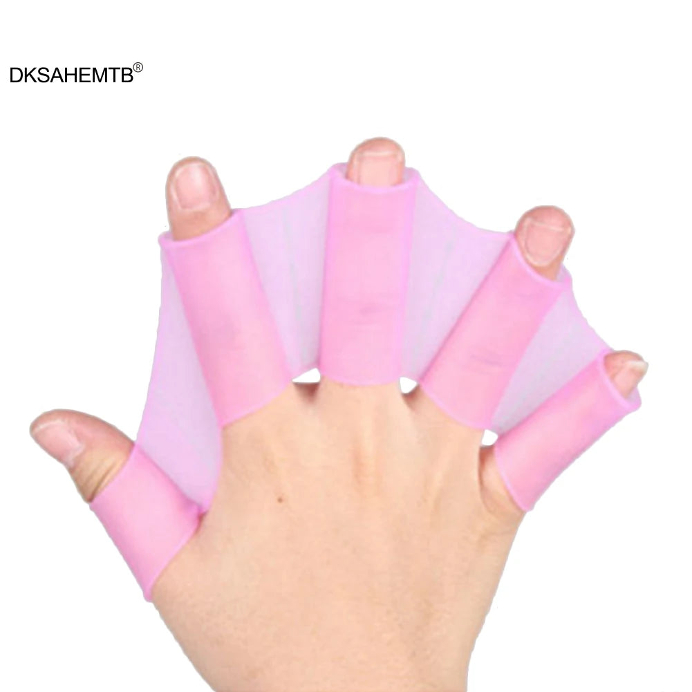 Unisex Frog Style Silicone Swimming Fins – Finger Webbed Gloves