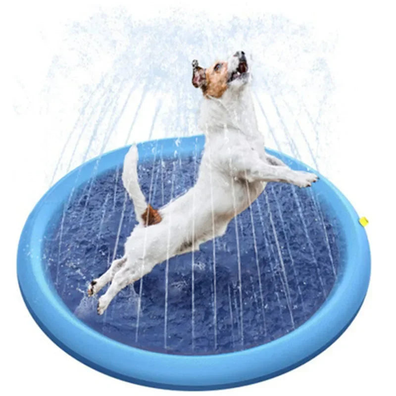 Inflatable Pet Swimming Pool and Sprinkler Pad