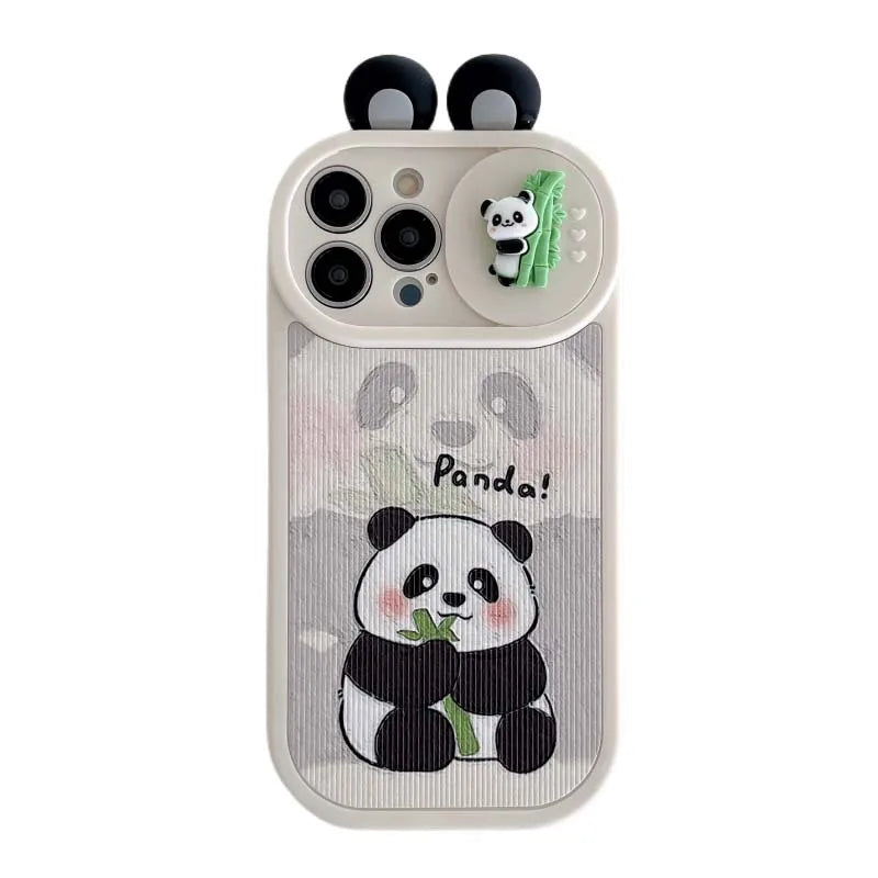 Cartoon Bamboo Panda Phone Case for iPhone 14/13/12/11 Pro Max