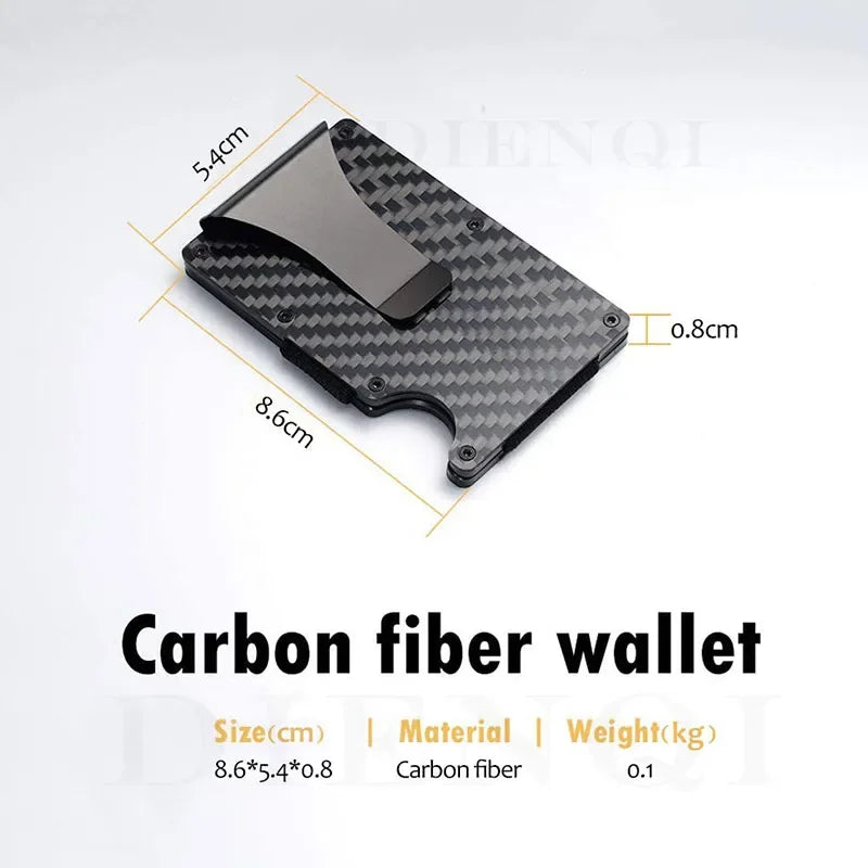 RFID Carbon Fiber Card Holder Wallet