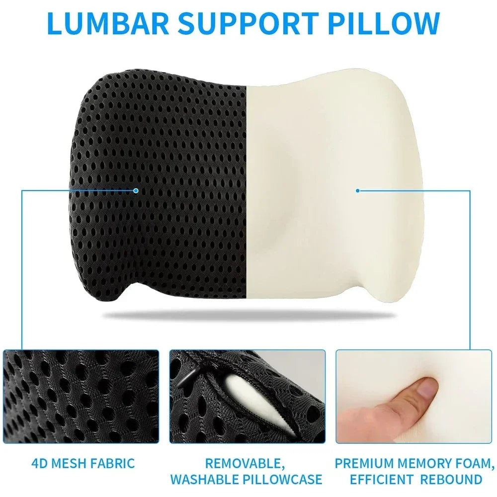 Almohada de espuma viscoelástica para el alivio del dolor de espalda