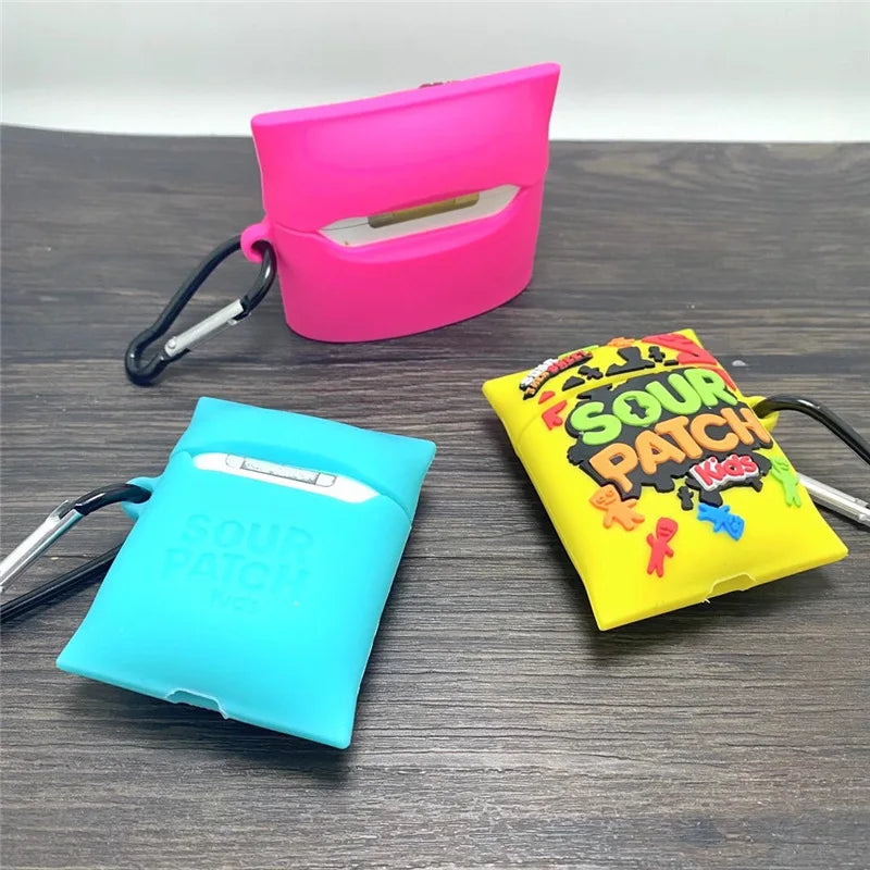 Funda de silicona divertida para AirPods Pro y Pro 2 con diseño de caramelo suave Sour Patch