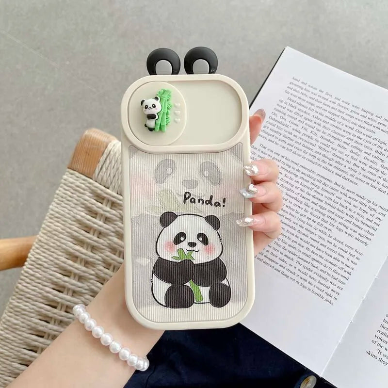 Cartoon Bamboo Panda Phone Case for iPhone 14/13/12/11 Pro Max