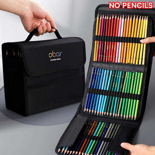 Large Capacity Pencil Holder – 48/72/120/150/200 Holes Colored Lead Pencil Storage Bag