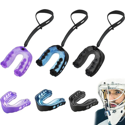 Football Mouthguard with Lip Protection – Sports Mouth Guard with Strap