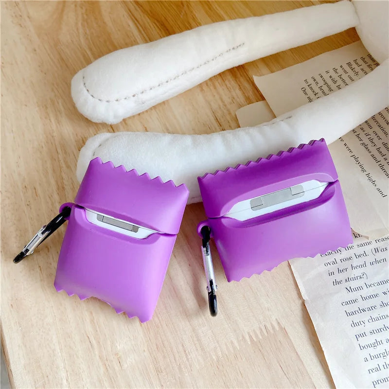 Takis Purple Potato Chips AirPods Pro 2 Case – Fun Silicone Cover with Keychain for AirPods 3 & Pro 2