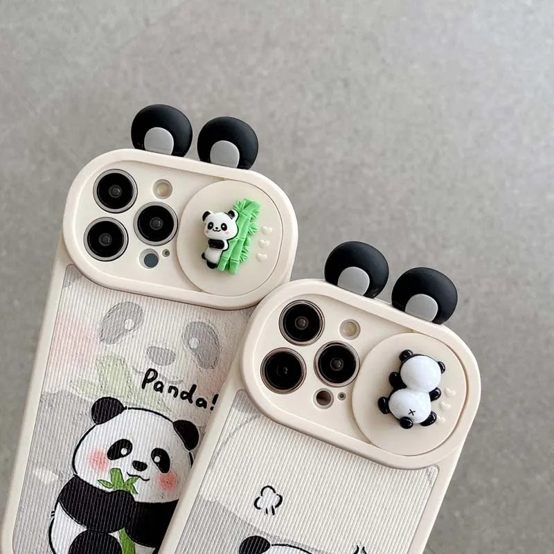 Cartoon Bamboo Panda Phone Case for iPhone 14/13/12/11 Pro Max