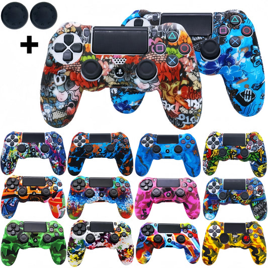 PS4 Controller Silicone Skin & Thumb Grips Set