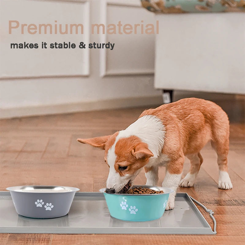 Non-slip Stainless Steel Dog Bowls for All Sizes - Value Mart