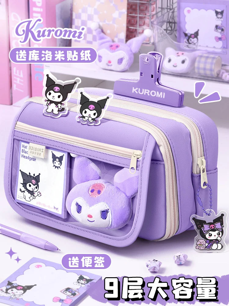 Cute Large Capacity Pencil Case – Kawaii Zipper Pen Pouch for Girls