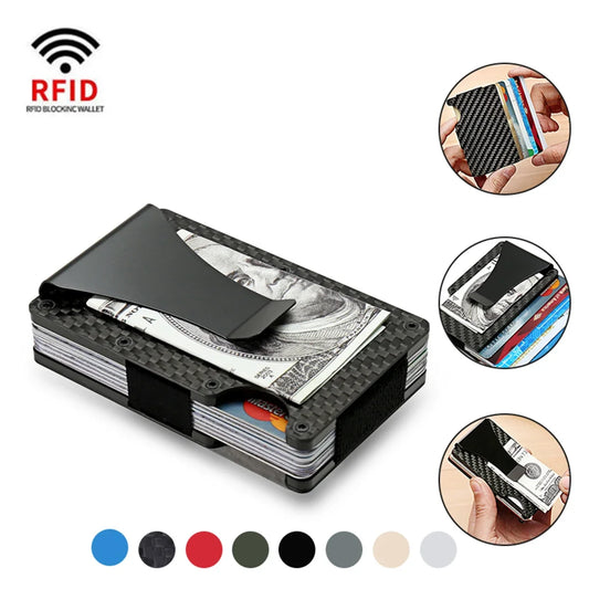 RFID Carbon Fiber Card Holder Wallet