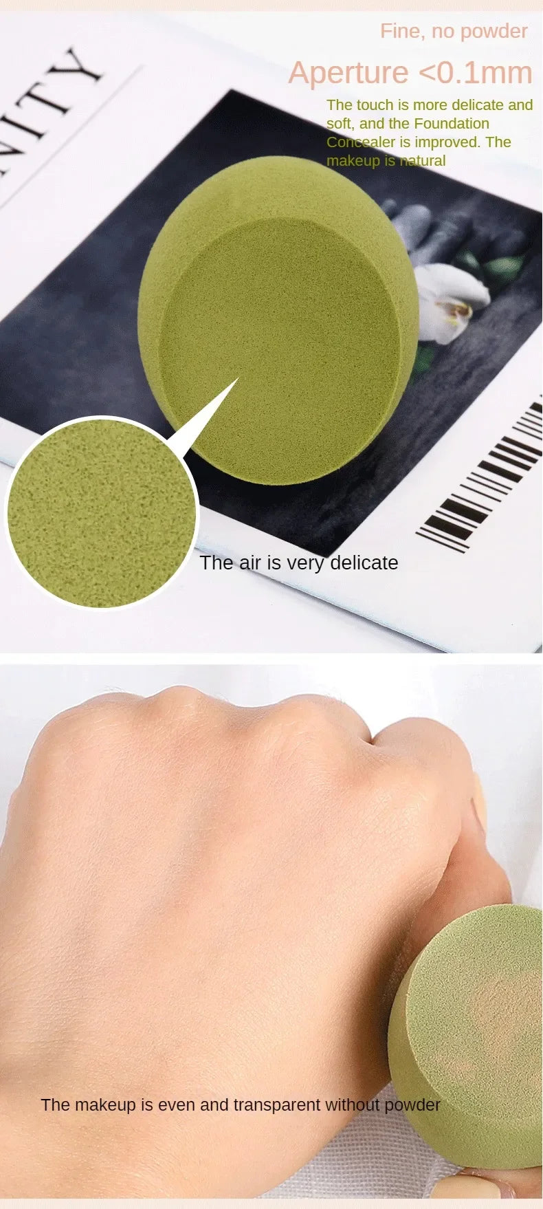 Makeup Blender Sponge - Cosmetic Puff for Foundation and Powder