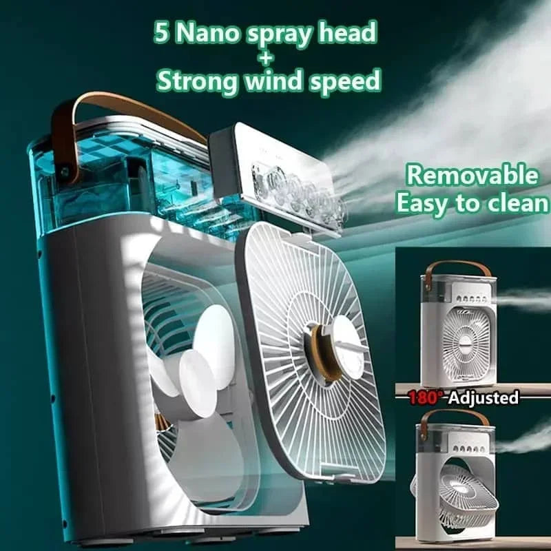 Portable 3 In 1 Fan AIr Conditioner with LED lights