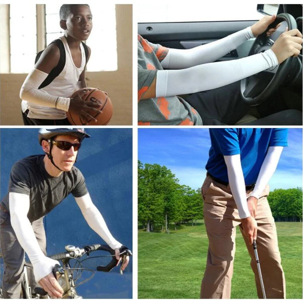 Manga de compresión deportiva para el brazo: protección UV para baloncesto, ciclismo y running