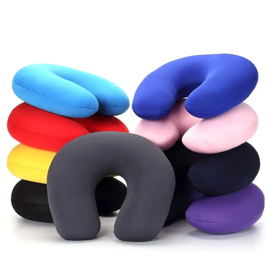 Memory Foam U-Shaped Neck Pillow – Travel & Car Headrest Support