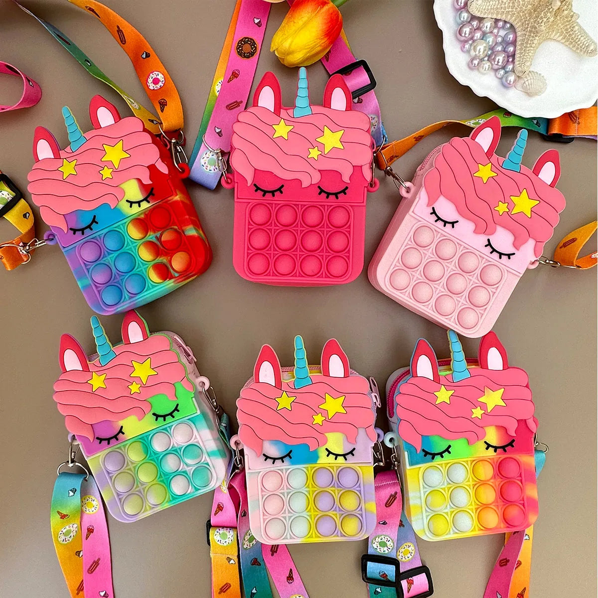 Cute Unicorn Messenger Bag & Coin Purse