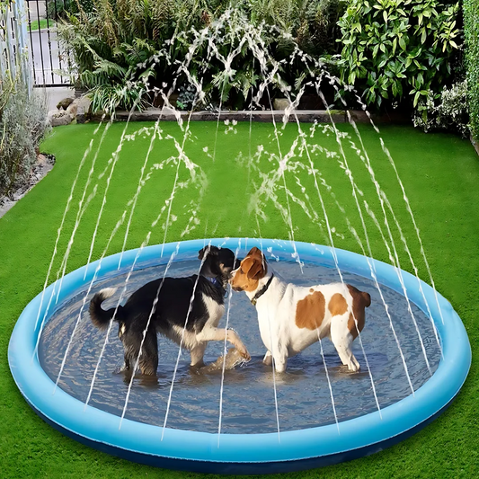 Inflatable Pet Swimming Pool and Sprinkler Pad