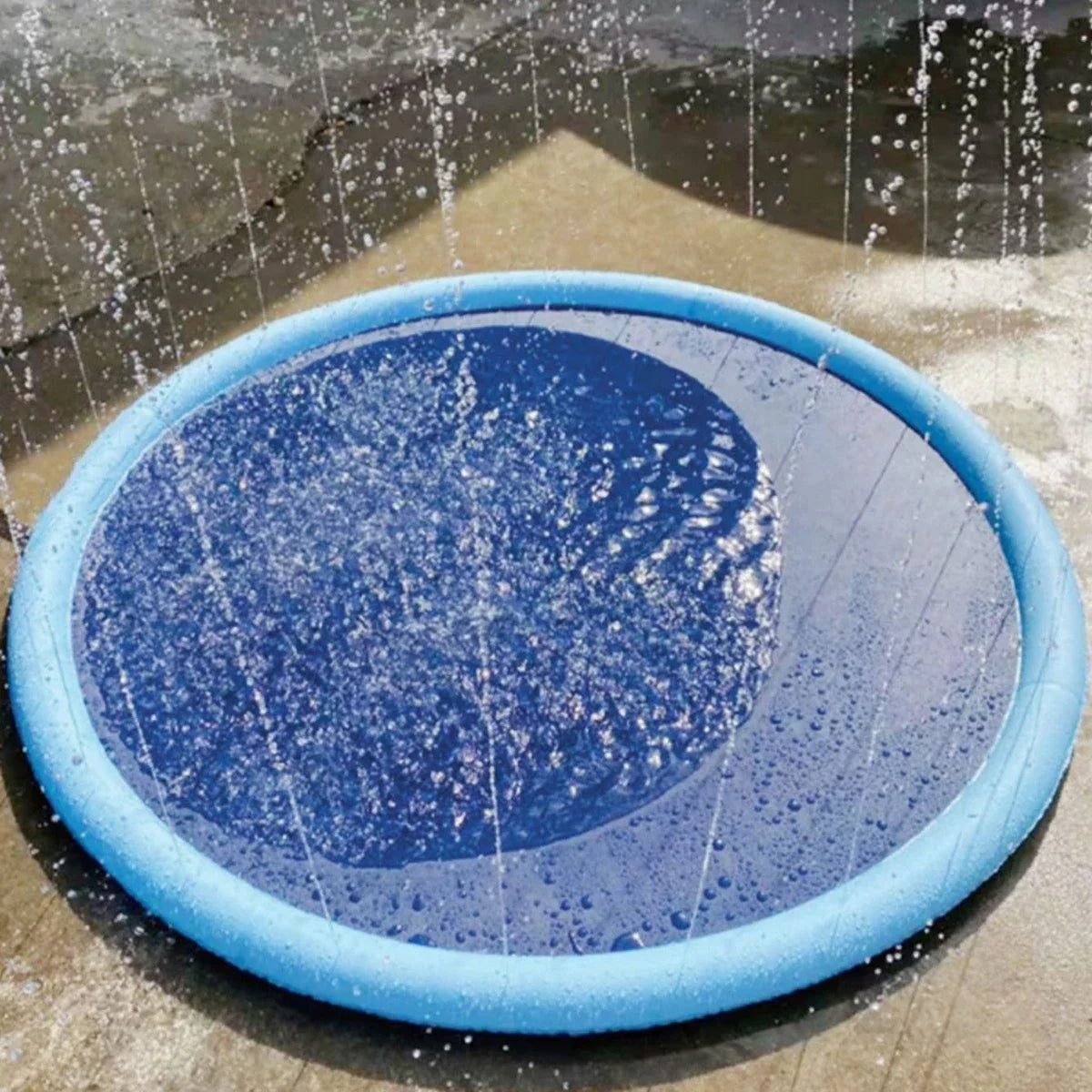 Inflatable Pet Swimming Pool and Sprinkler Pad