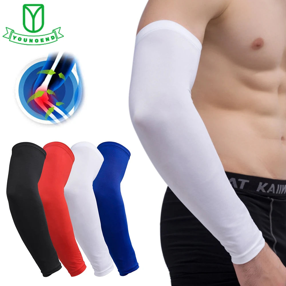 Manga de compresión deportiva para el brazo: protección UV para baloncesto, ciclismo y running