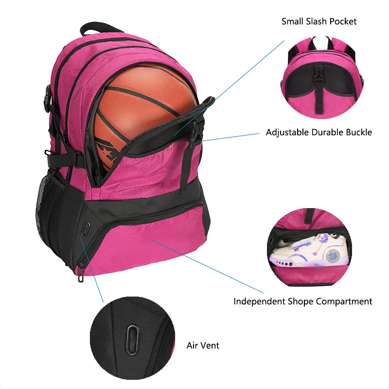 Bolsa grande para deportes de fútbol: mochila para fútbol, ​​baloncesto, voleibol y fútbol americano