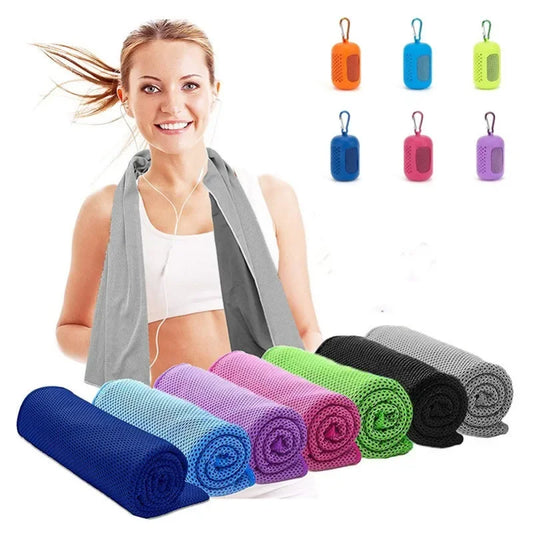 Portable Microfiber Beach & Sports Towel – Quick Drying Ice Cold Towel